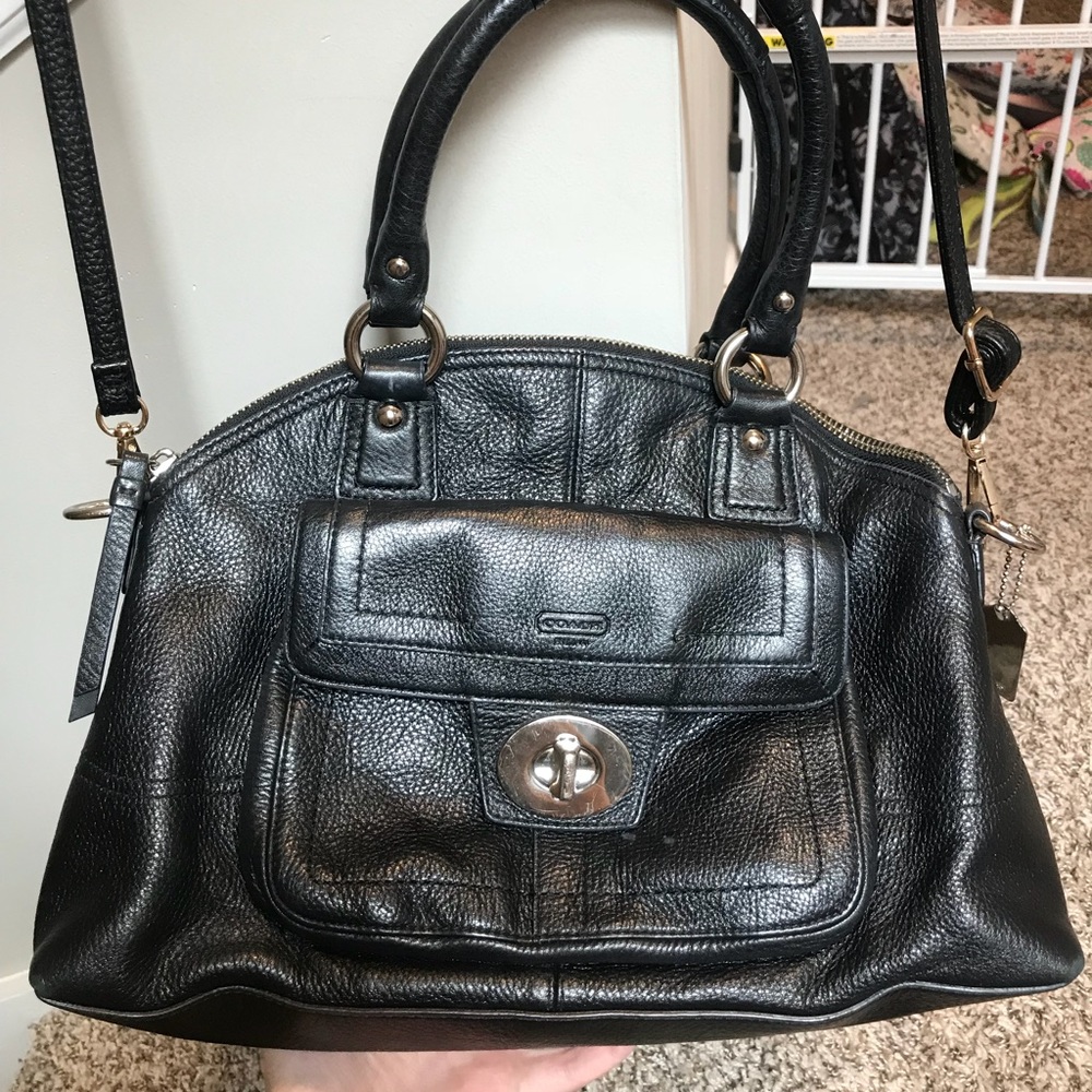 Coach Pebbled Leather Dome Satchel